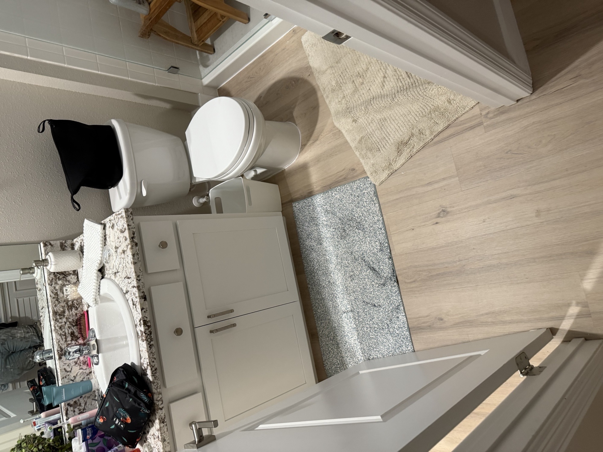 Finished bathroom wide view